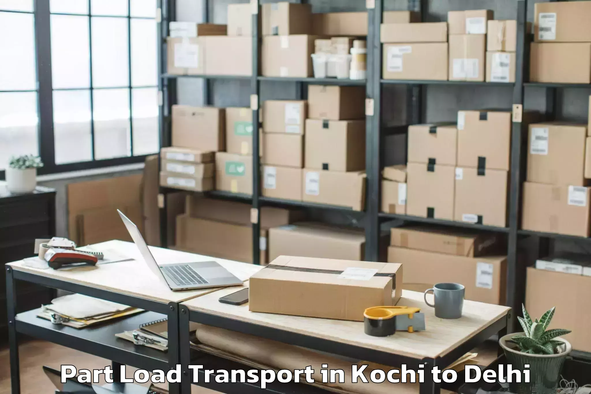 Book Kochi to Karol Bagh Part Load Transport